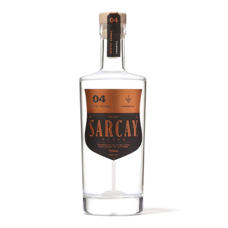 SARCAY - Pisco Sarcay Verde Torontel Botella 700 mL