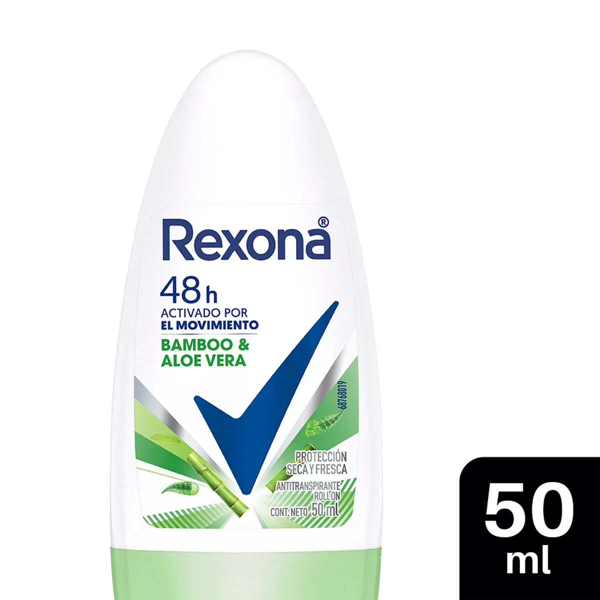 REXONA - Antitranspirante Roll On Rexona Bambú Aloe Envase 50 mL