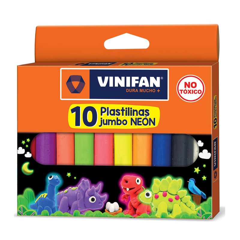 VINIFAN - Plastilina Vinifan Jumbo Neón Caja 10 Und