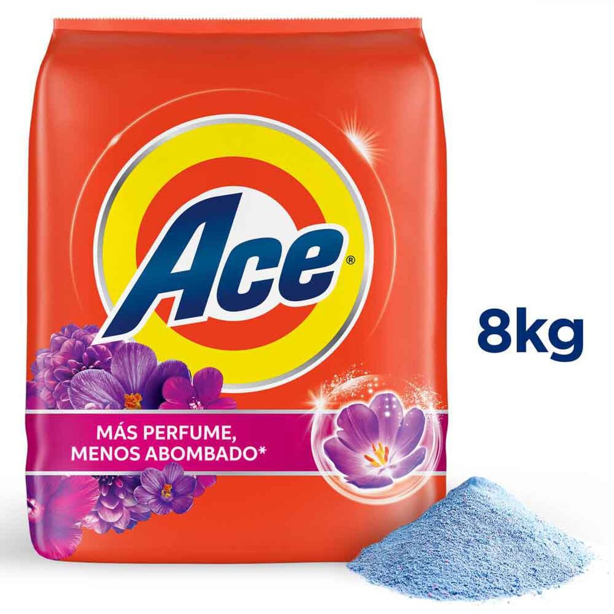 ACE - Detergente en Polvo Ace Floral Bolsa 8 Kg