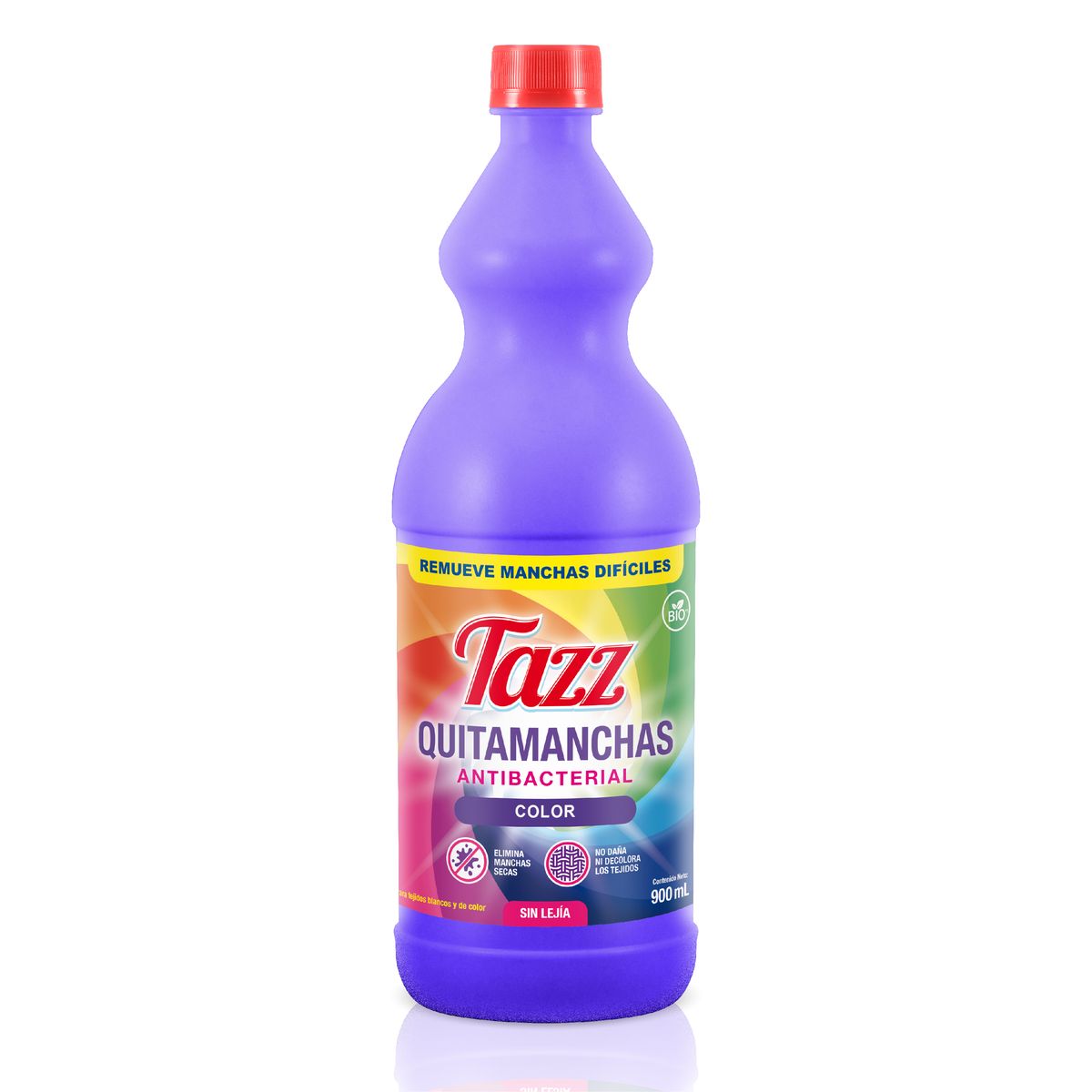 TAZZ - Quitamanchas Antibacterial Tazz Ropa Color Botella 900 mL