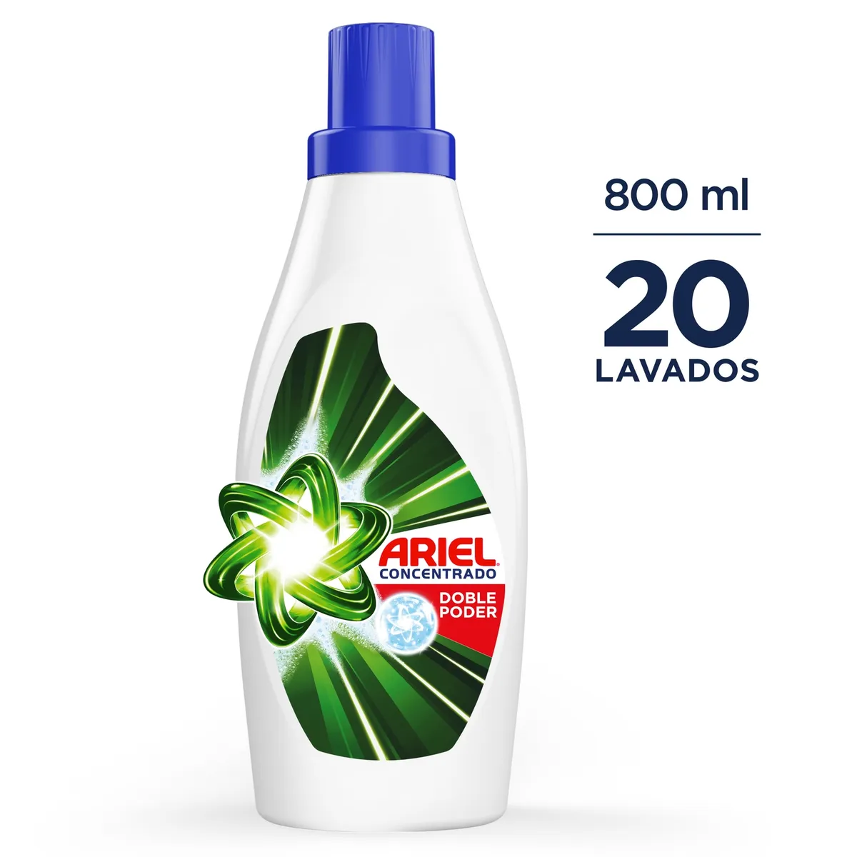 ARIEL - Detergente Líquido Ariel Doble Poder Envase 800 mL