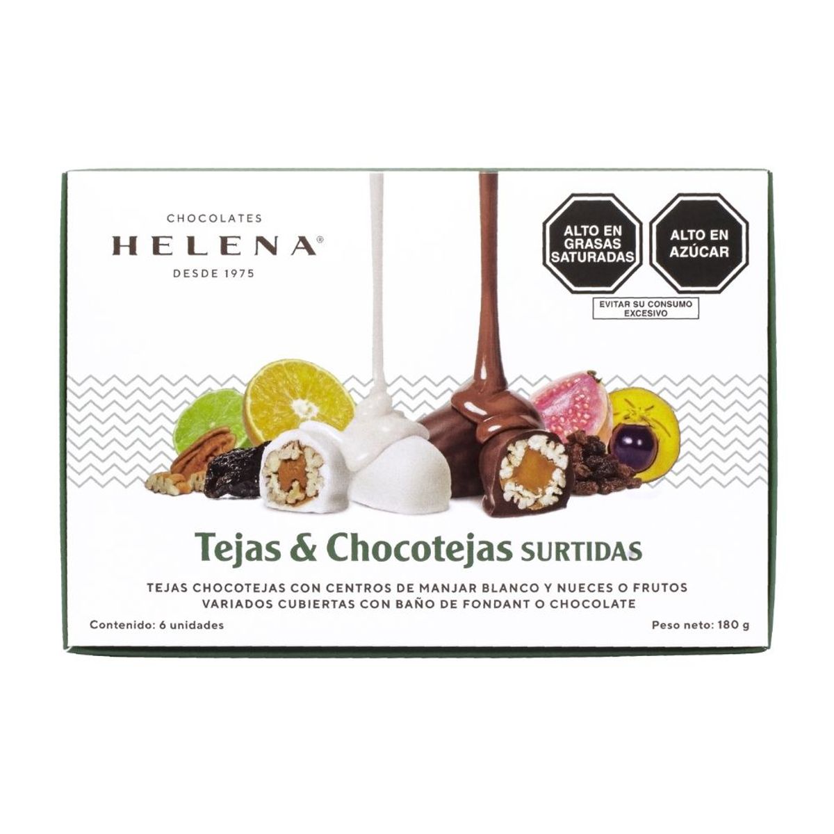 HELENA - Tejas y Chocotejas Surtidas Helena Caja 180 g