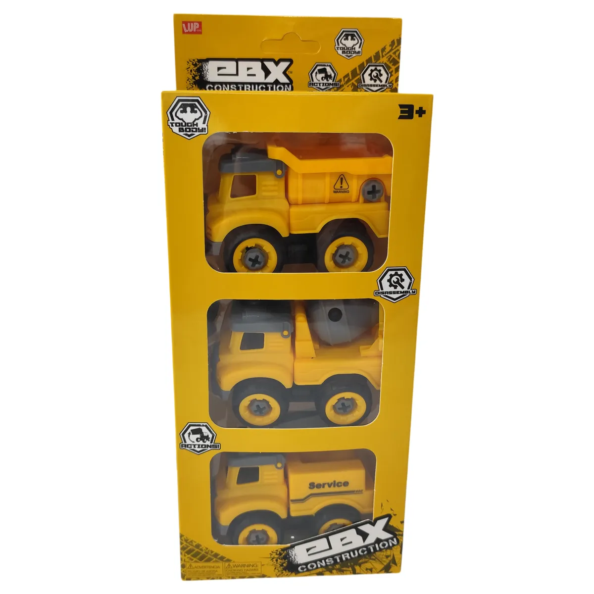 EBX - Vehículo Ebx Construccion Builder Trío 3 Pack