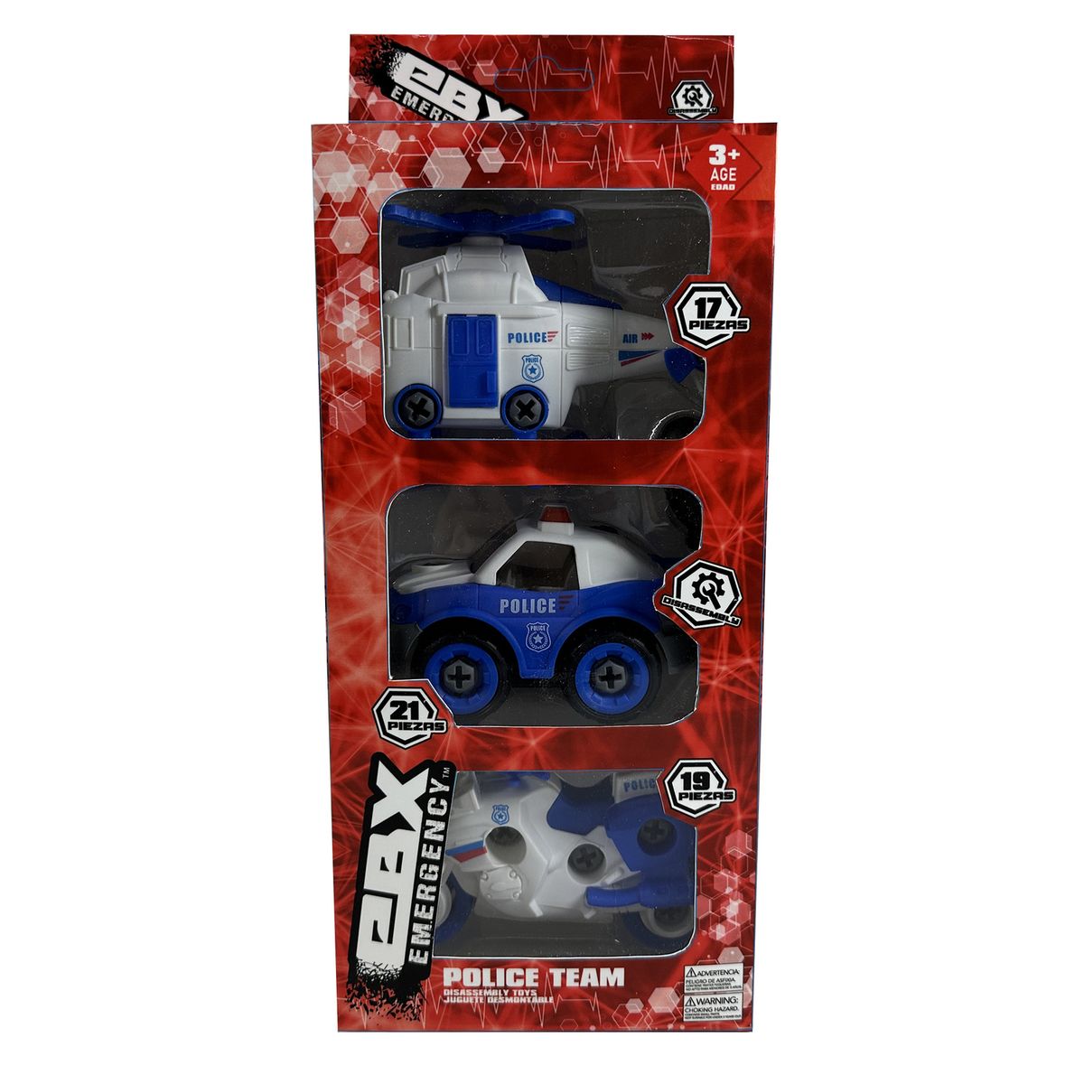 EBX - Vehículo Ebx Emergencia Emergency Team 3 Pack
