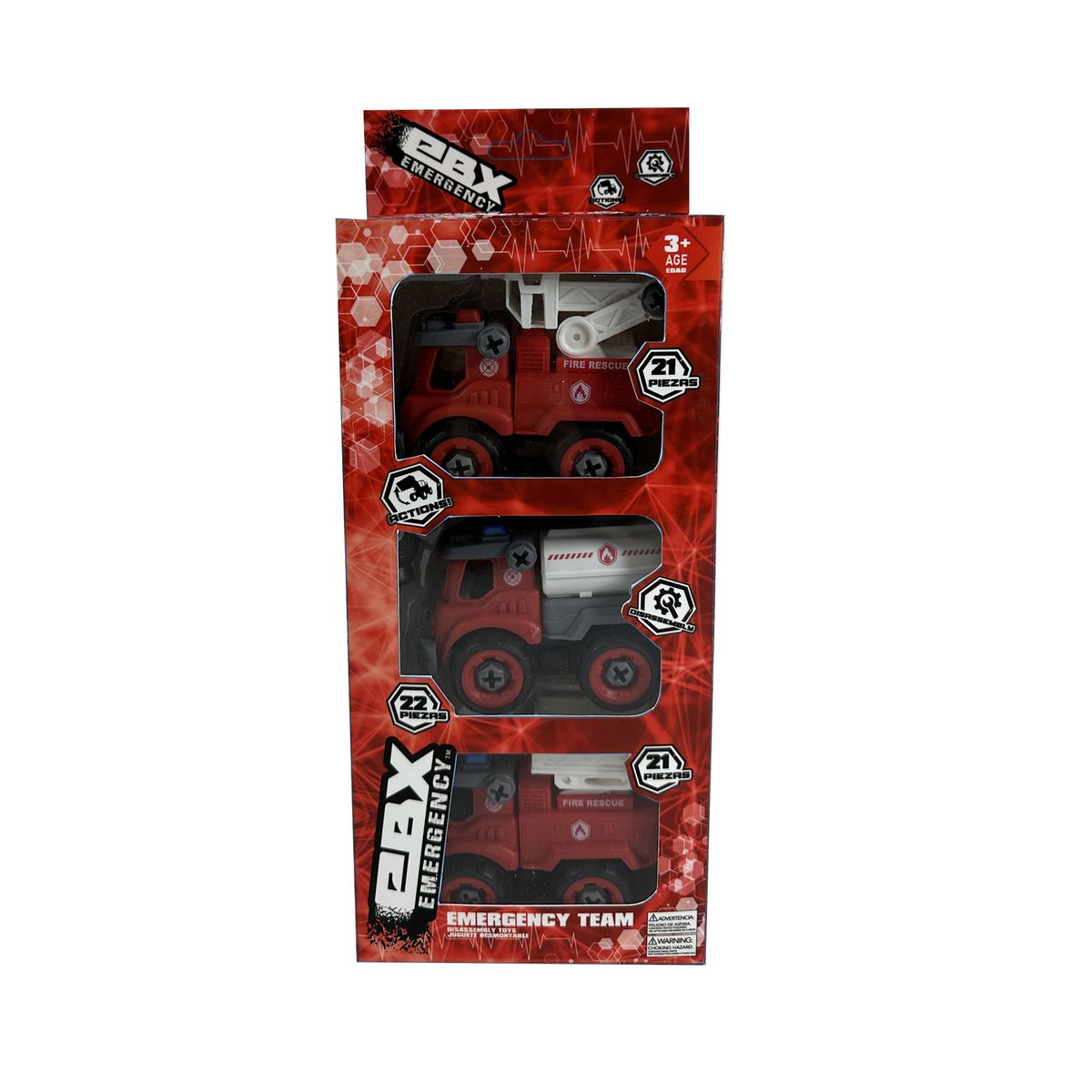 EBX - Vehículo Ebx Emergencia Emergency Team 3 Pack