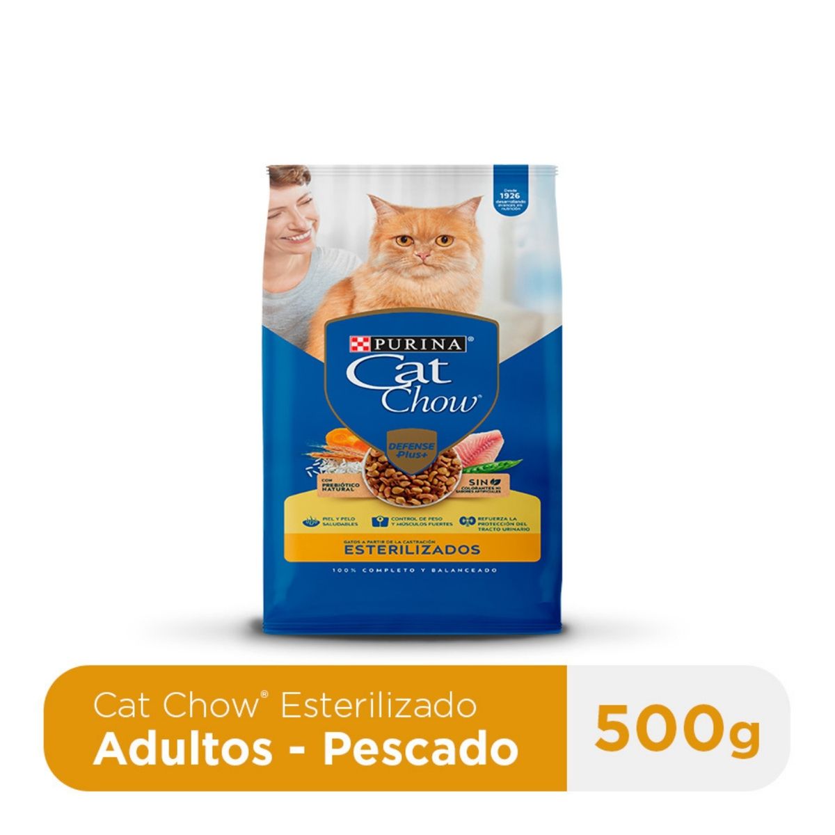 CAT CHOW - Alimento Seco Gatos Esterilizados Cat Chow Bolsa 500 g