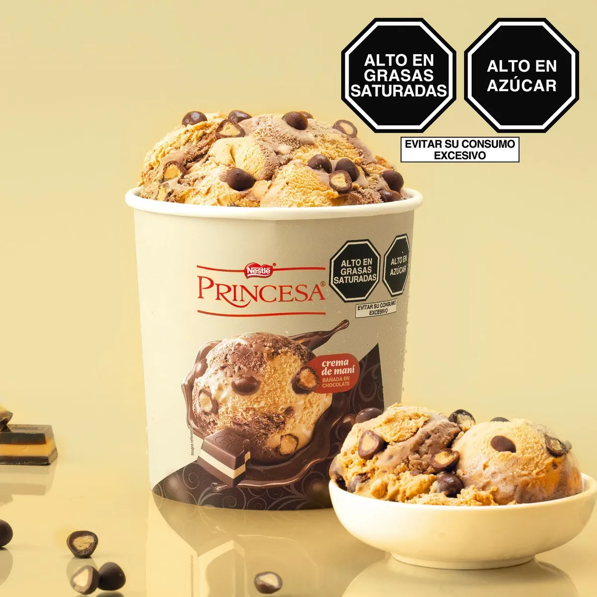 DONOFRIO - Helado Donofrio Princesa Chocolate Maní Pote 900 mL