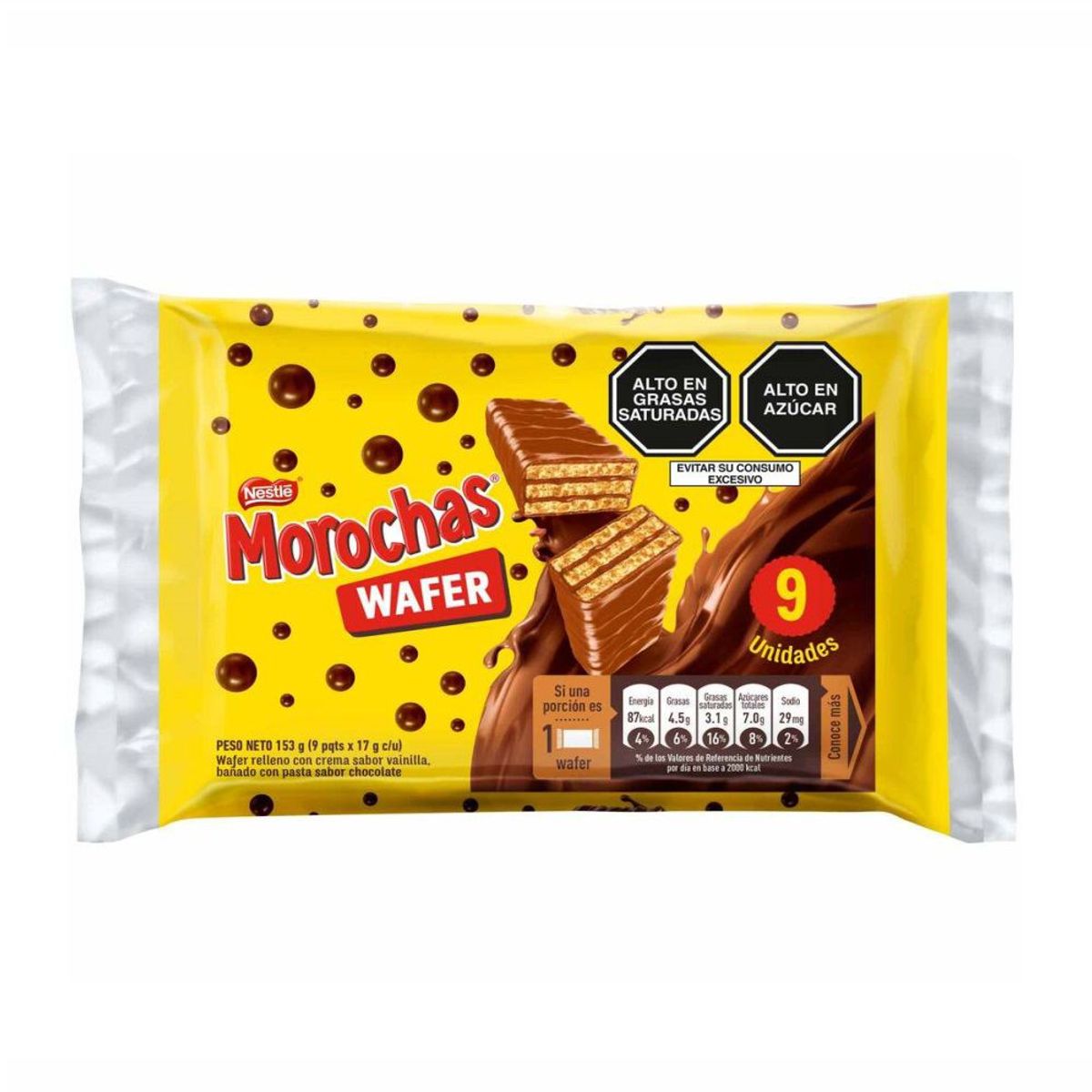 MOROCHAS - Wafer Morochas Vainilla Bolsa 9 Und