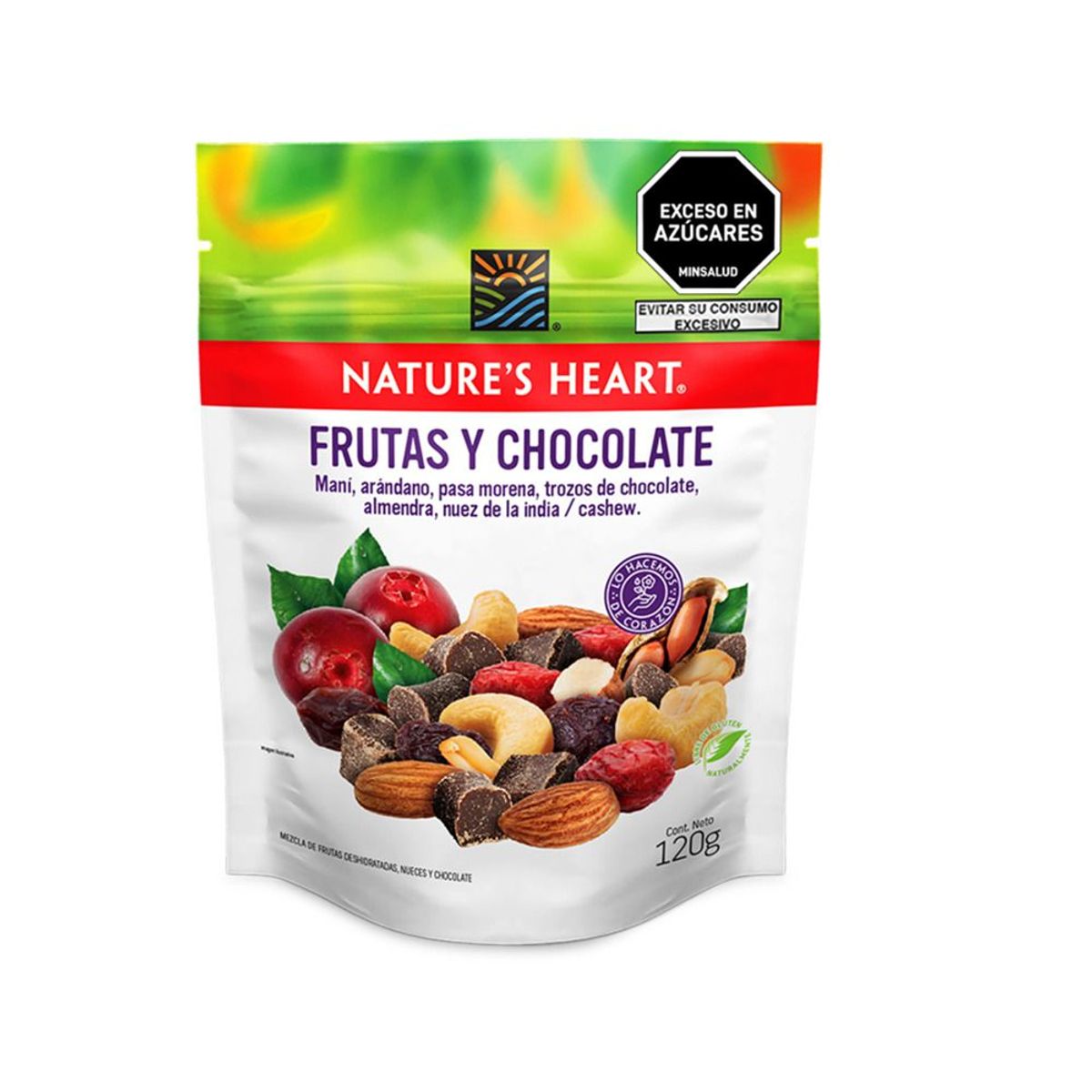 NATURES HEART - Frutos Secos Natures Heart Chocolate Empaque 120 g