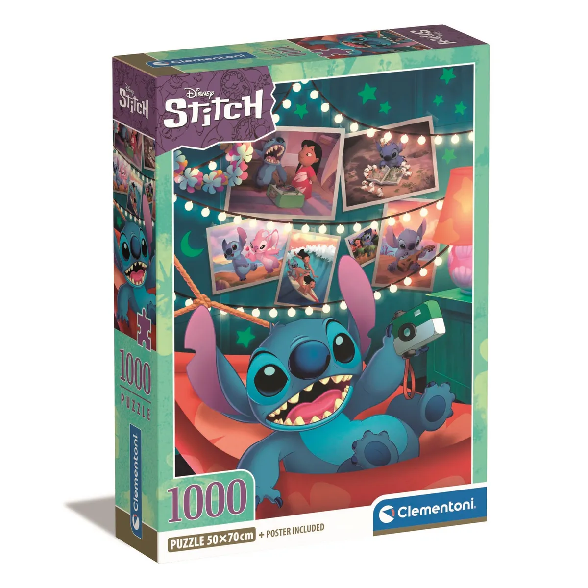 CLEMENTONI - Rompecabezas Stitch Disney 1000 Pzas