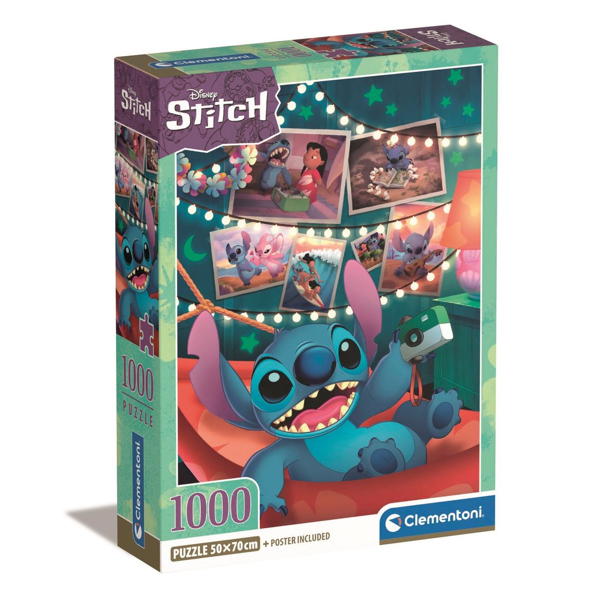 CLEMENTONI - Rompecabezas Stitch Disney 1000 Pzas