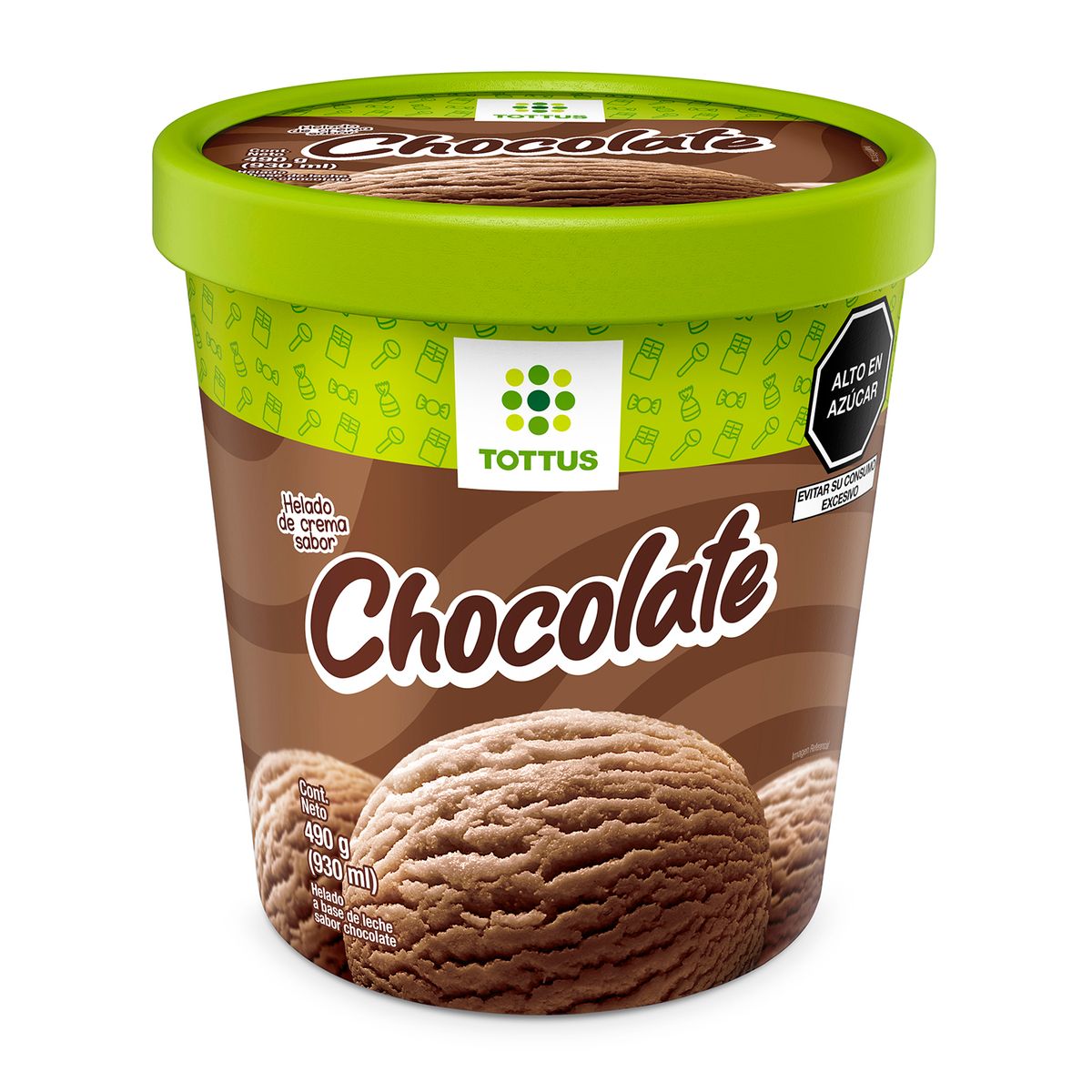 TOTTUS - Helado de Crema Chocolate Tottus Pote 930 mL