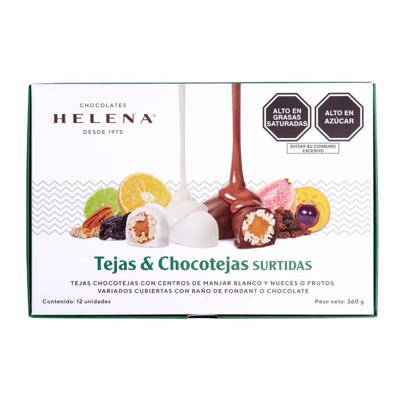 HELENA - Caja Tejas Y Chocotejas Surtidas Helena x 360 g