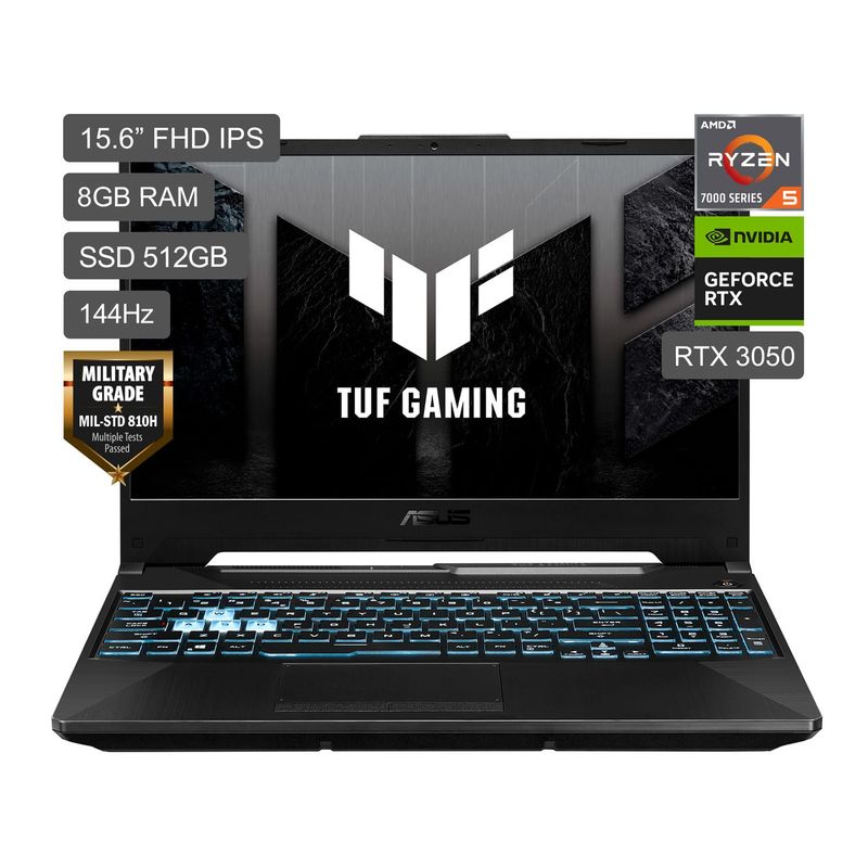 ASUS - Laptop Gamer Asus TUF A15 AMD Ryzen 5 512 GB SSD 8GB RTX3050