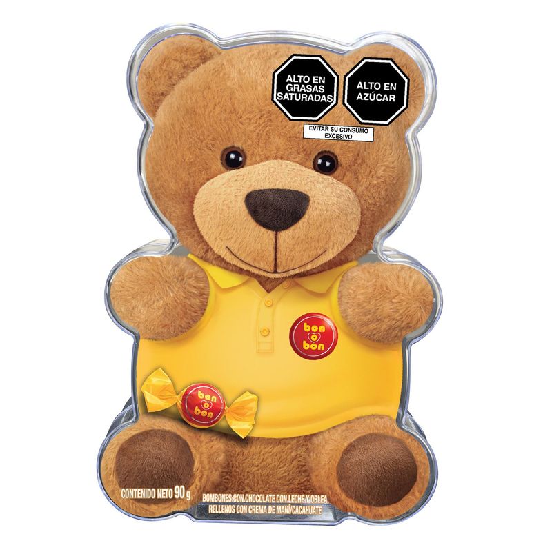 BON O BON - Bombones De Chocolate Bon O Bon Acrilico Oso  Und 90 g