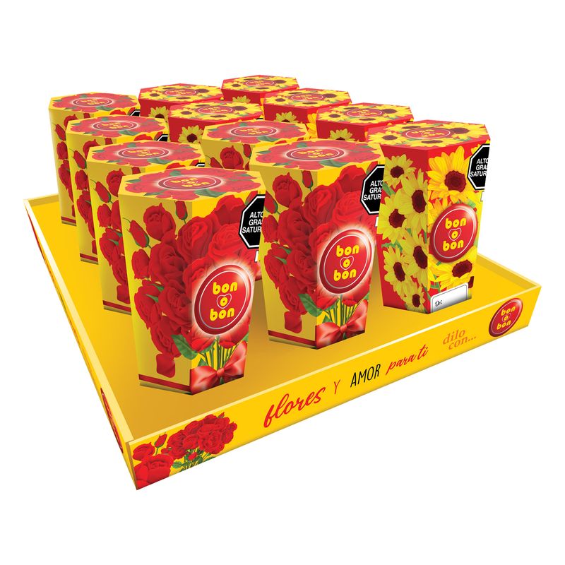 BON O BON - Bombones De Chocolate Bon O Bon Ramo De Flores  Caja 90 g