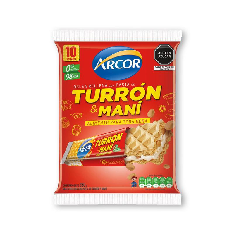 ARCOR - Turrón Con Maní Arcor Empaque 10 Und