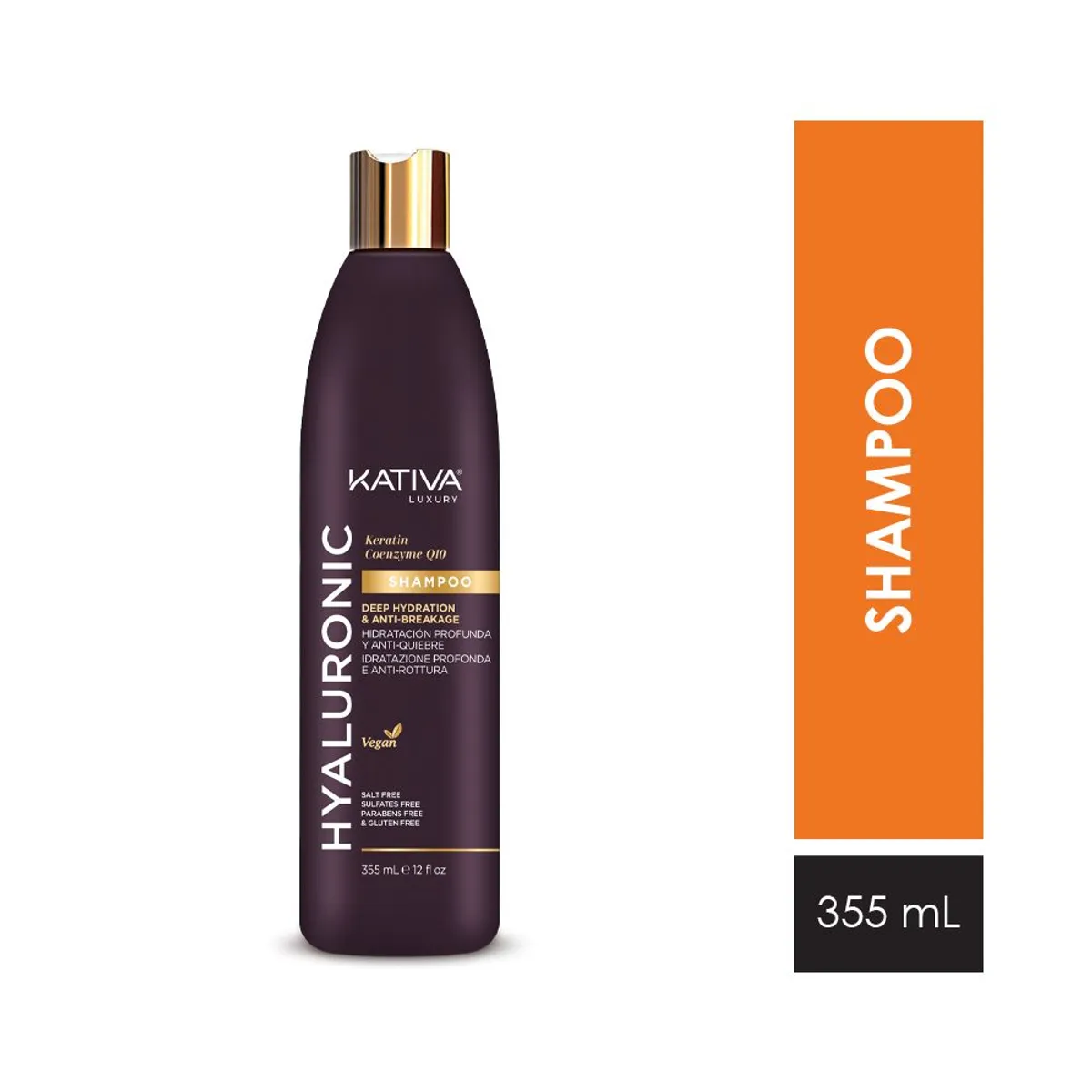 KATIVA - Shampoo Kativa Hyaluronic Keratin Coenzyme Q10 Envase 355 mL