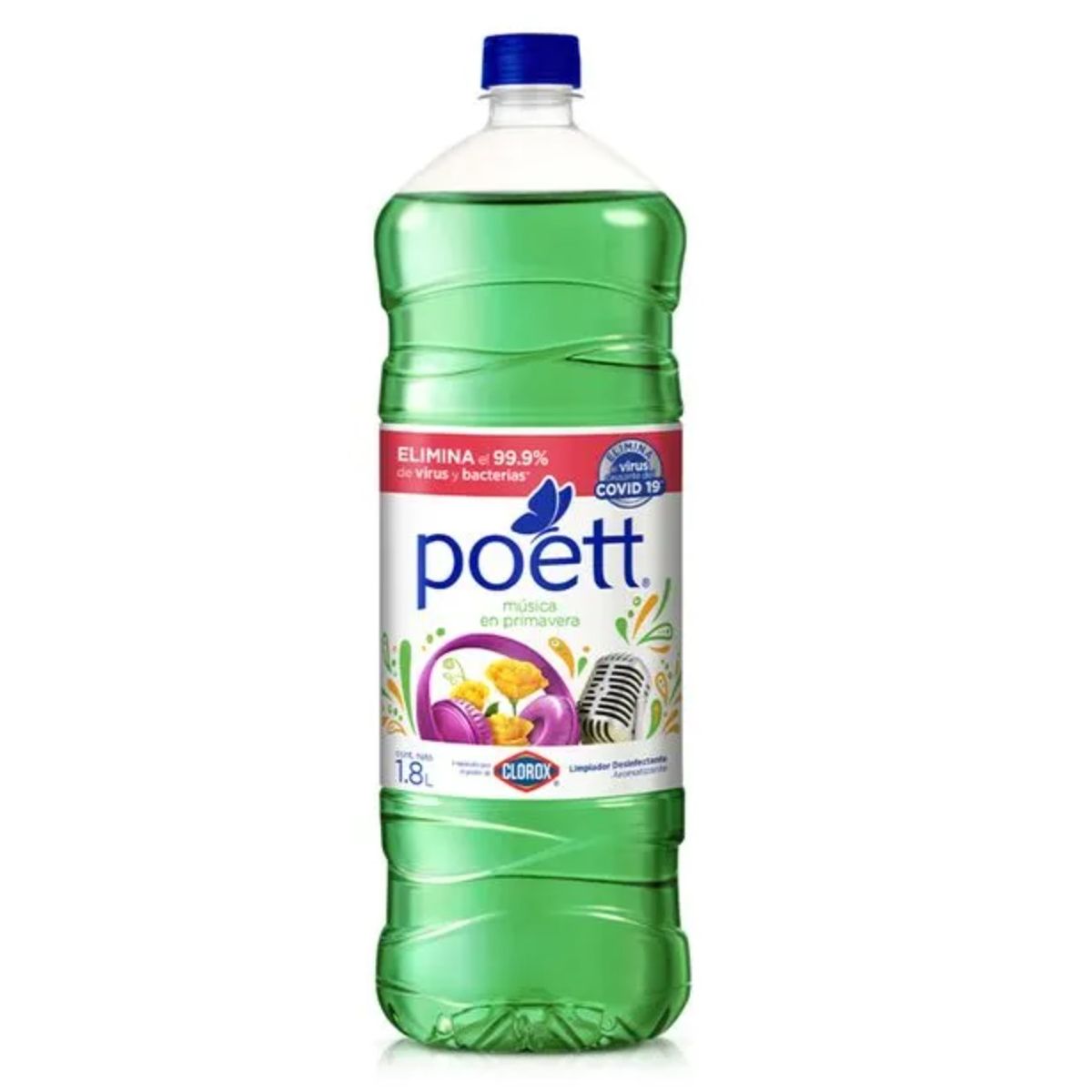 POETT - Limpiador Poett Música en Primavera Botella 1.8 L