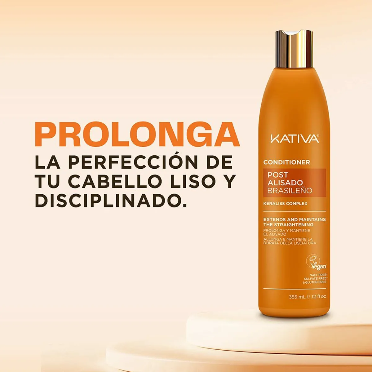 KATIVA - Acondicionador Kativa Post Alisado Brasileño Envase 355 mL