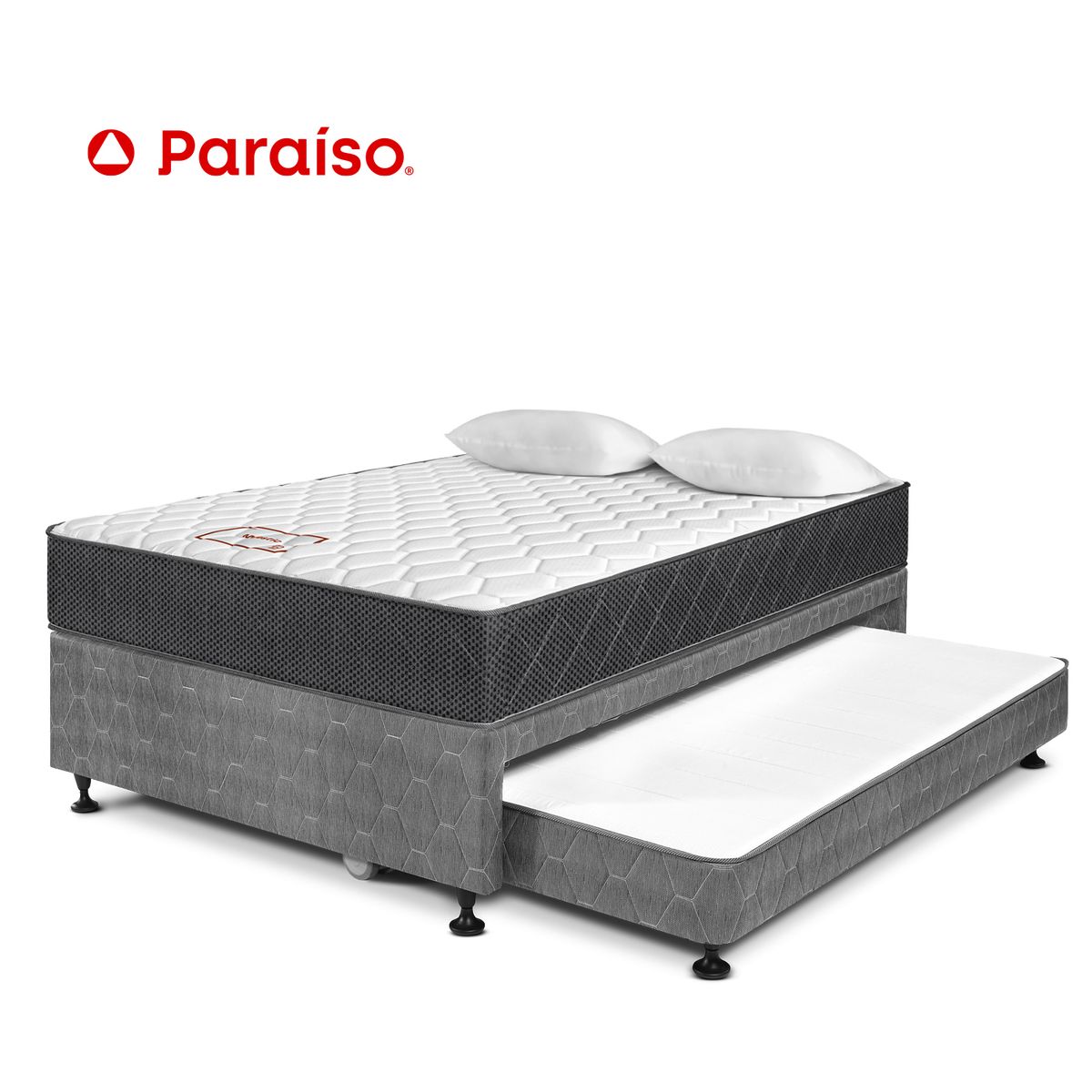 PARAISO - Cama Divan Majestic Gris 2 Plazas