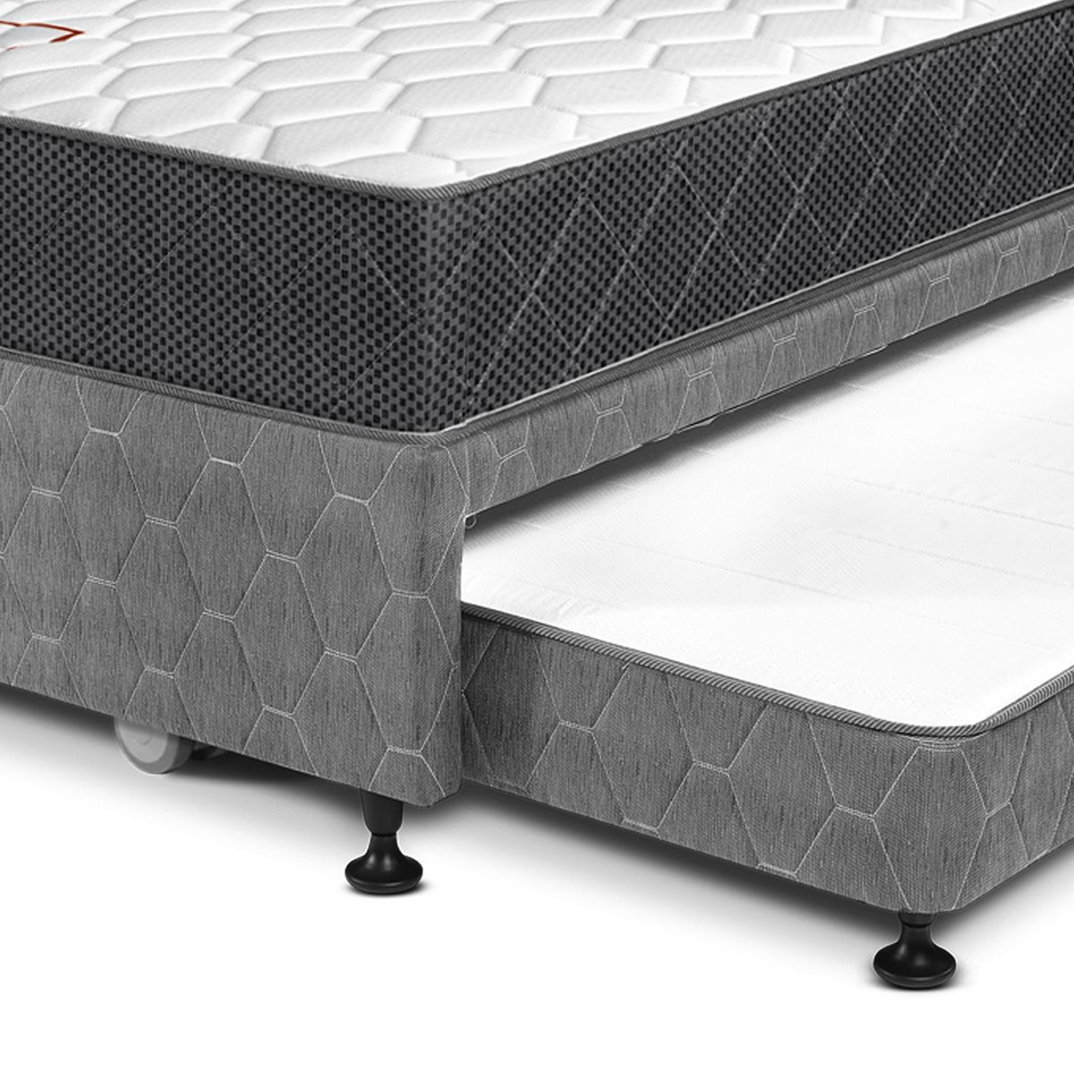 PARAISO - Cama Divan Majestic Gris 2 Plazas