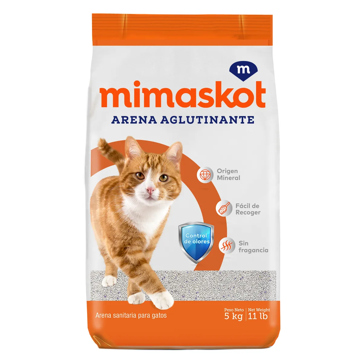 MIMASKOT - Arena Aglutinante para Gatos Mimaskot Bolsa 5 Kg