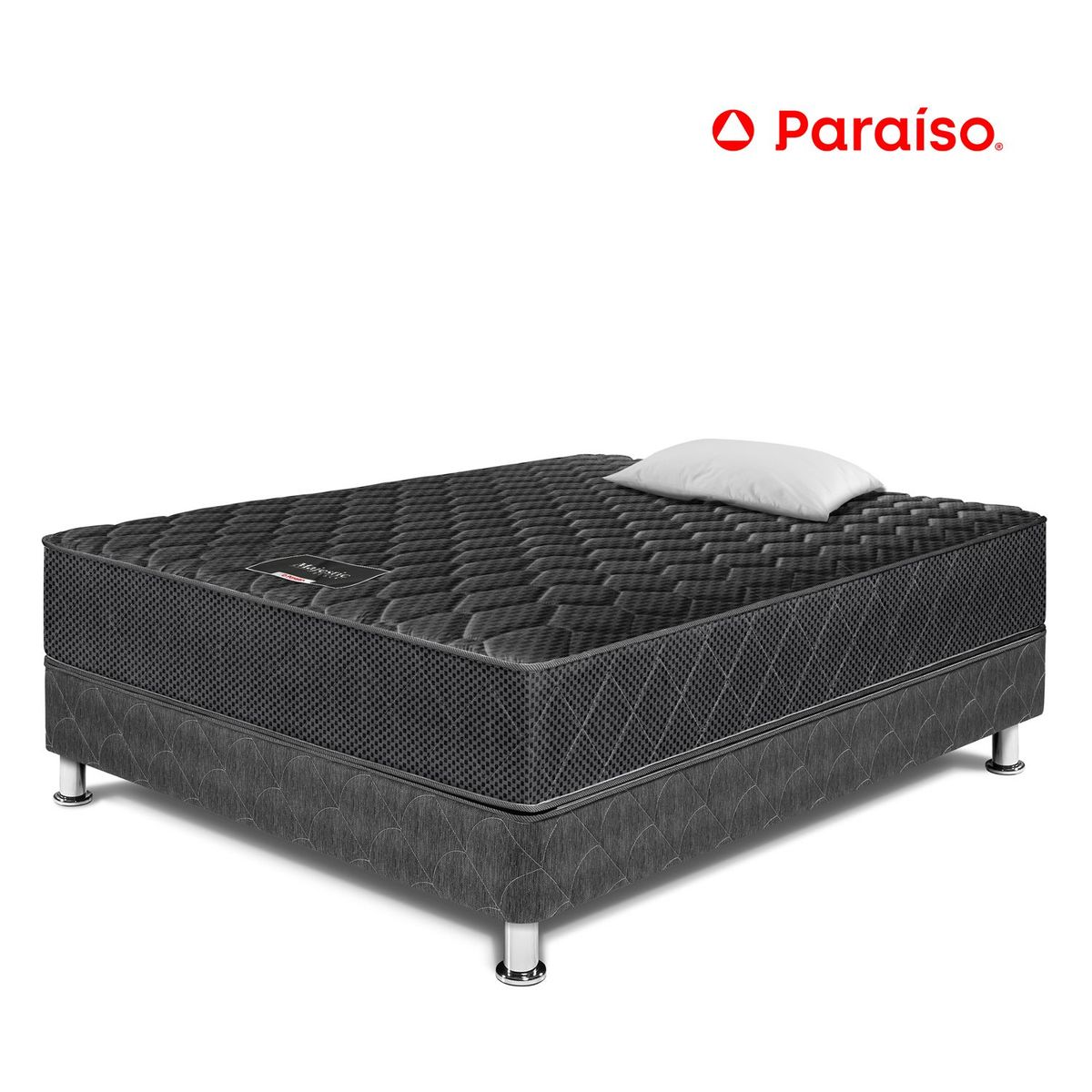PARAISO - Cama Majestic Black 1.5 Plazas