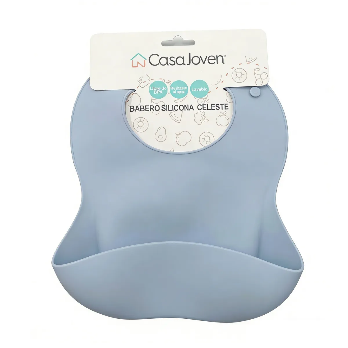 TOTTUS - Babero Silicona Celeste