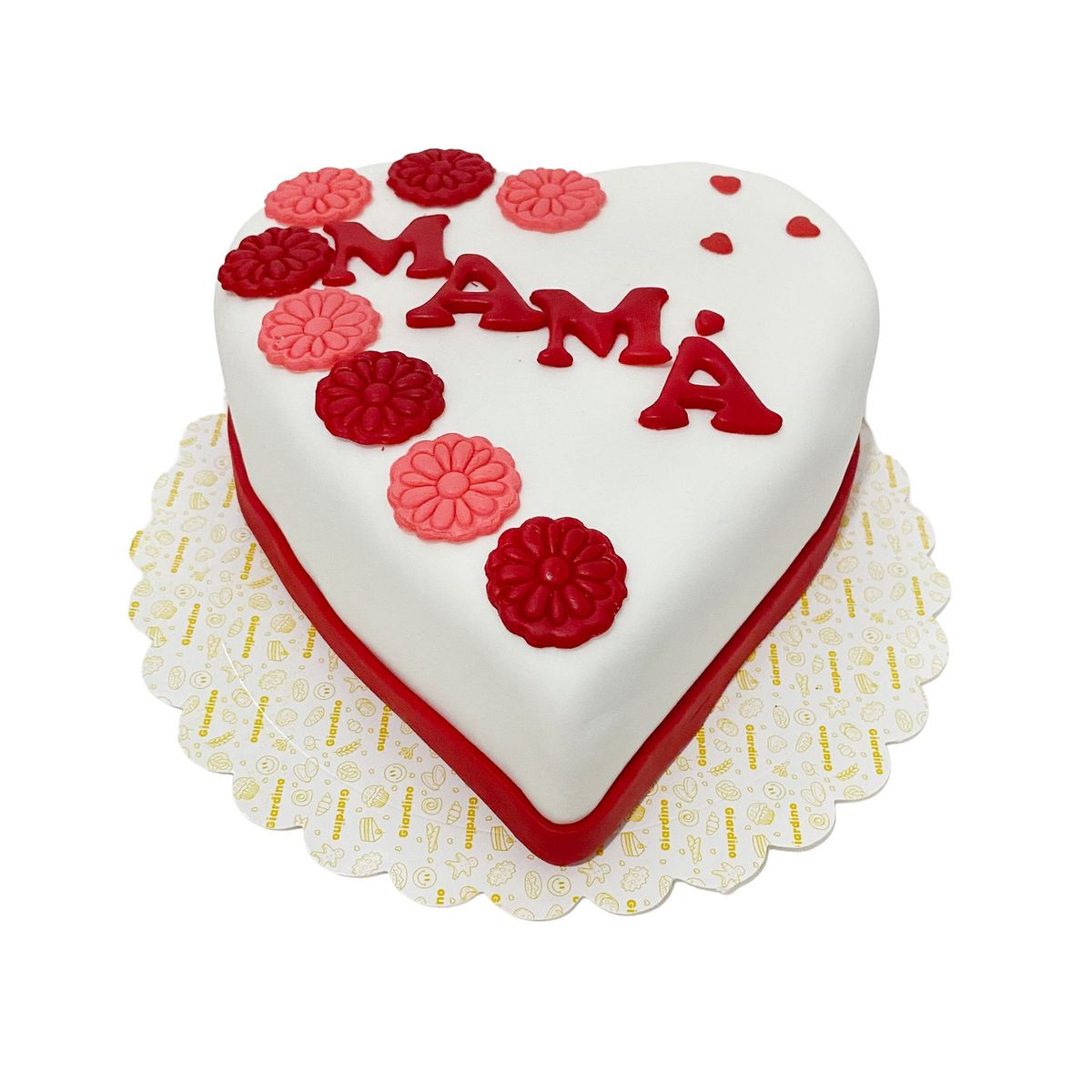  - Torta Con Masa Fondant En Forma De Corazón