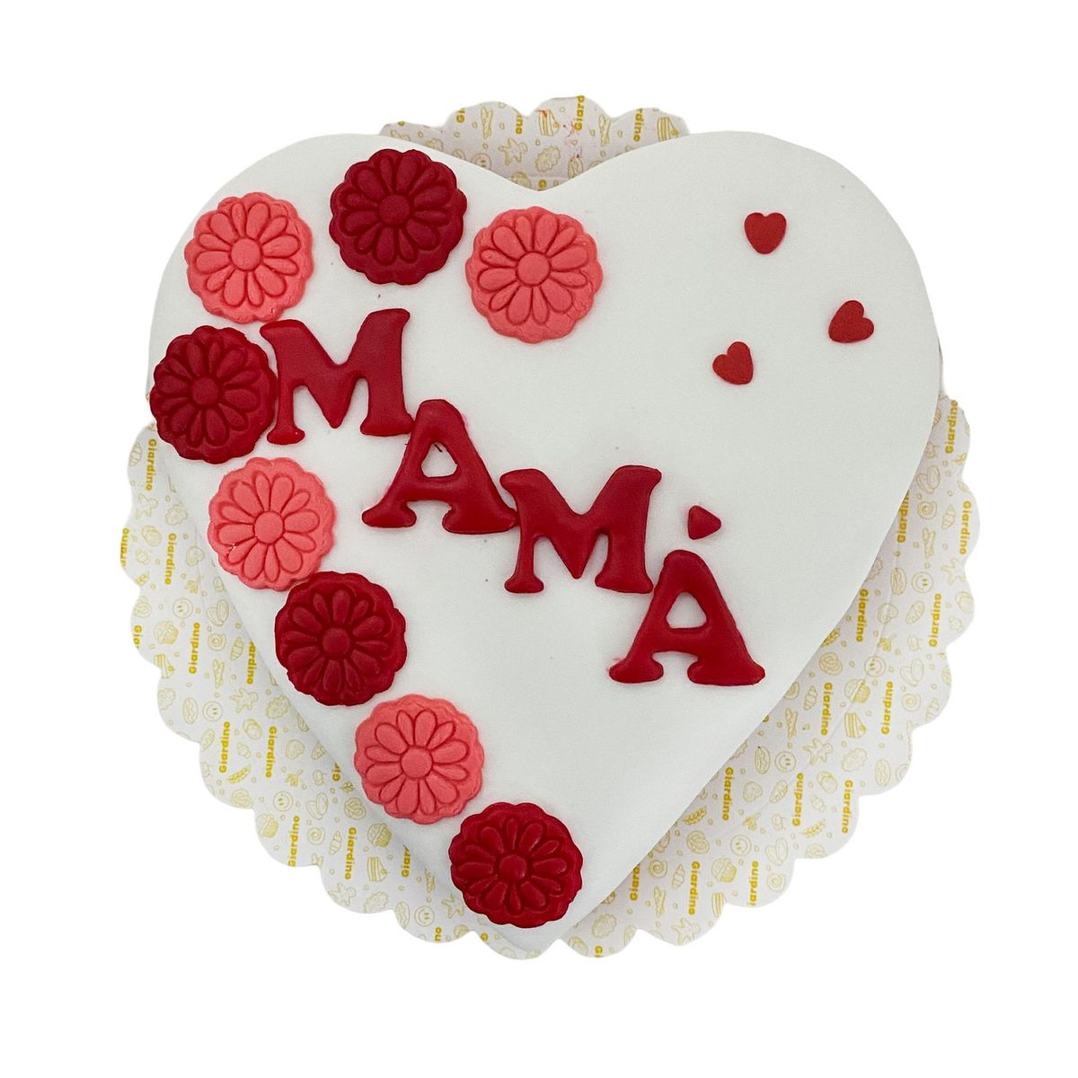  - Torta Con Masa Fondant En Forma De Corazón