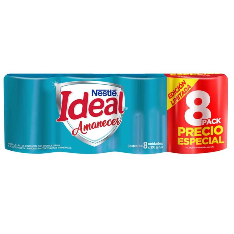 IDEAL - 8Pack Mezcla Láctea Ideal Amanecer Lata 390 Gr