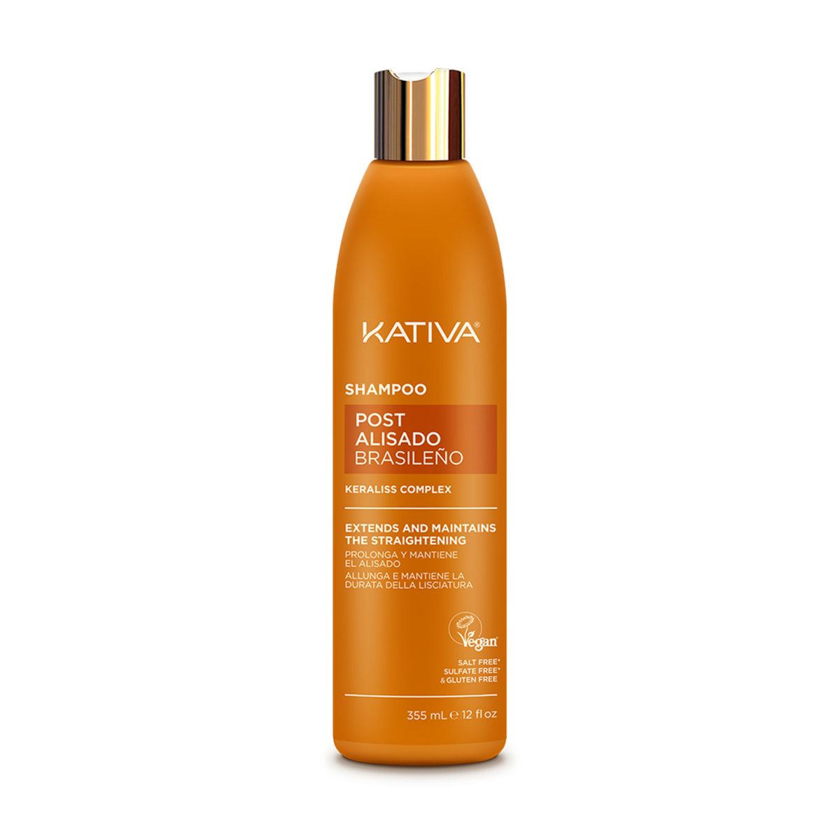 KATIVA - Shampoo Kativa Post Alisado Brasileño Botella 355 mL