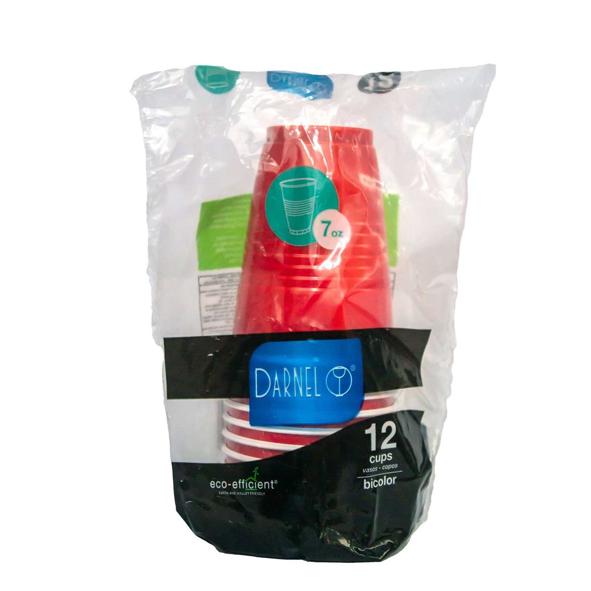 DARNEL - Vasos Darnel 7 Oz Rojo Vivo Empaque 12 Und