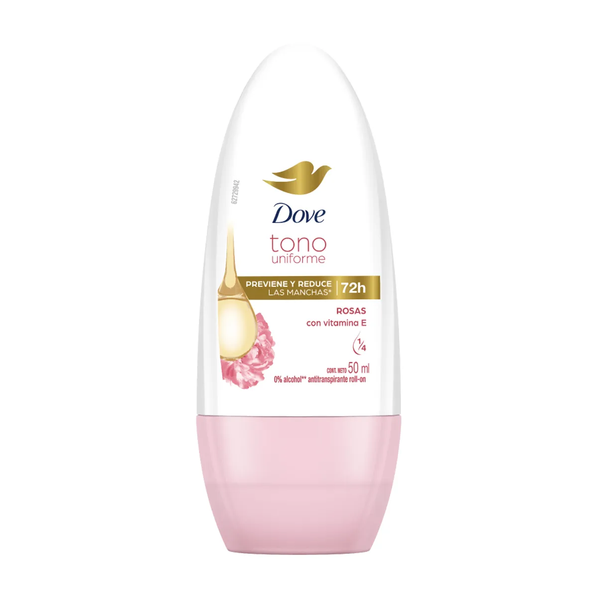 DOVE - Antitranspirante Roll On Dove Tono Uniforme Rosa Envase 50 mL