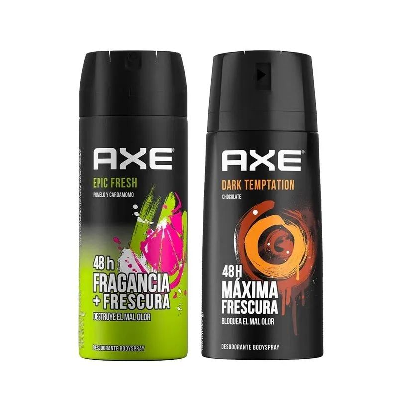 AXE - Antitranspirante Dark Temptation 150 mL + Epic 150 mL Axe