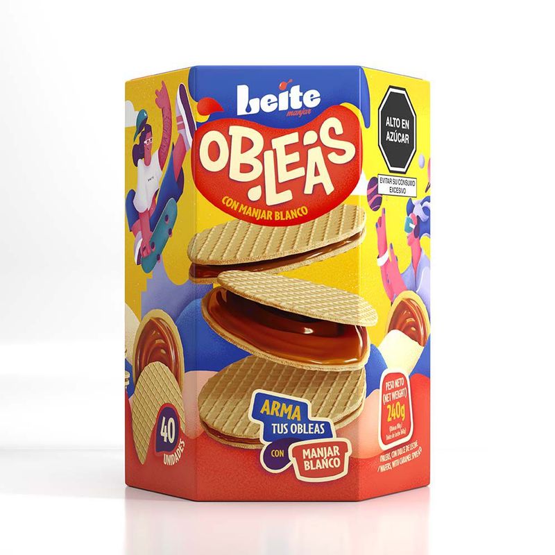 LEITE - Obleas con Manjar Blanco Leite Caja 240 g