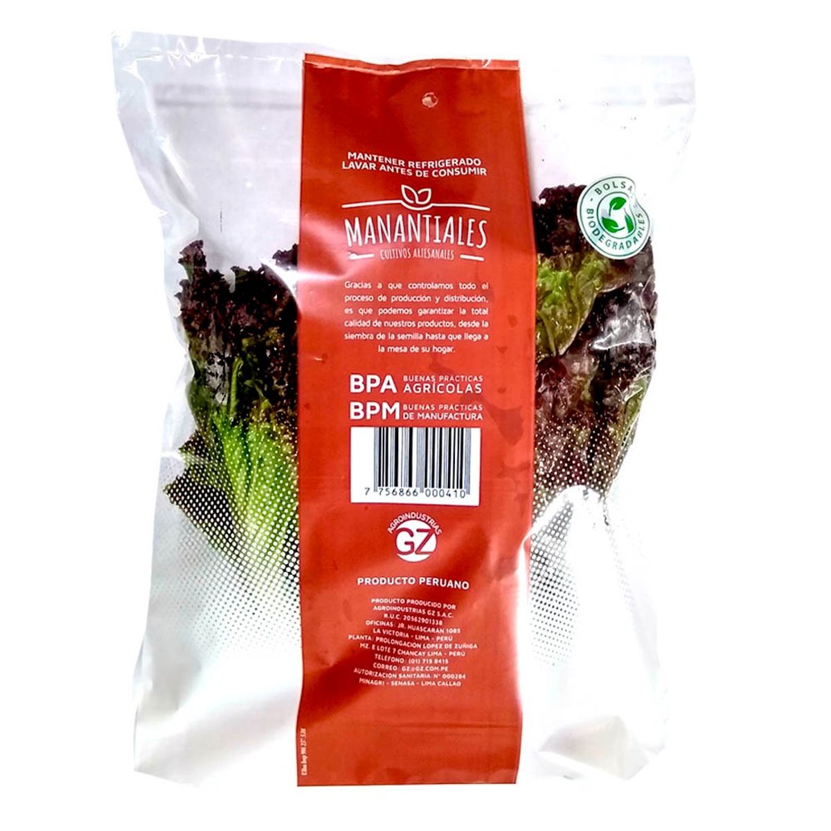 MANANTIALES - Lechuga Morada Manantiales 200 g