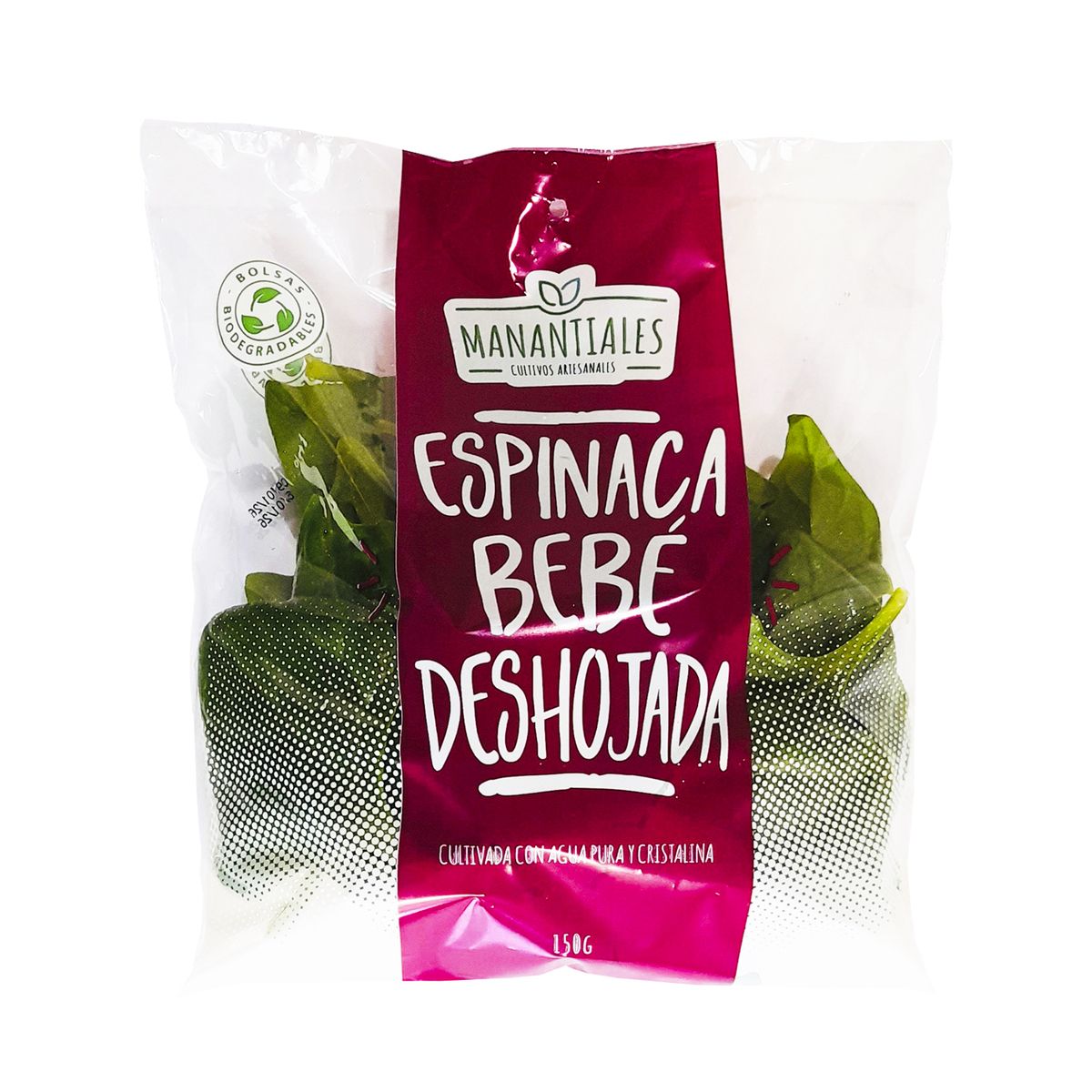 MANANTIALES - Espinaca Bebe Deshojada Manantiales 150 g