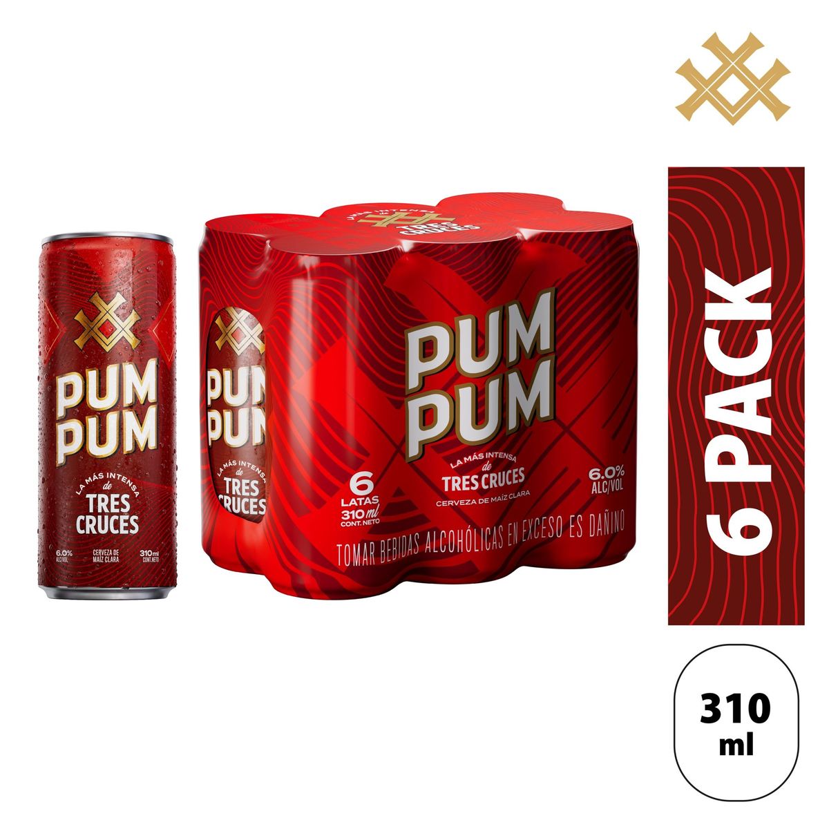 PUM PUM - Cerveza Pum Pum Sixpack Lata 310 mL