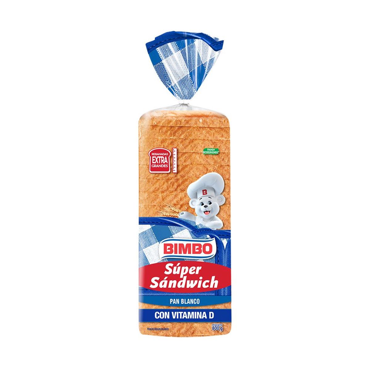 BIMBO - Pan De Molde Blanco Super Sandwich Bimbo 800 g