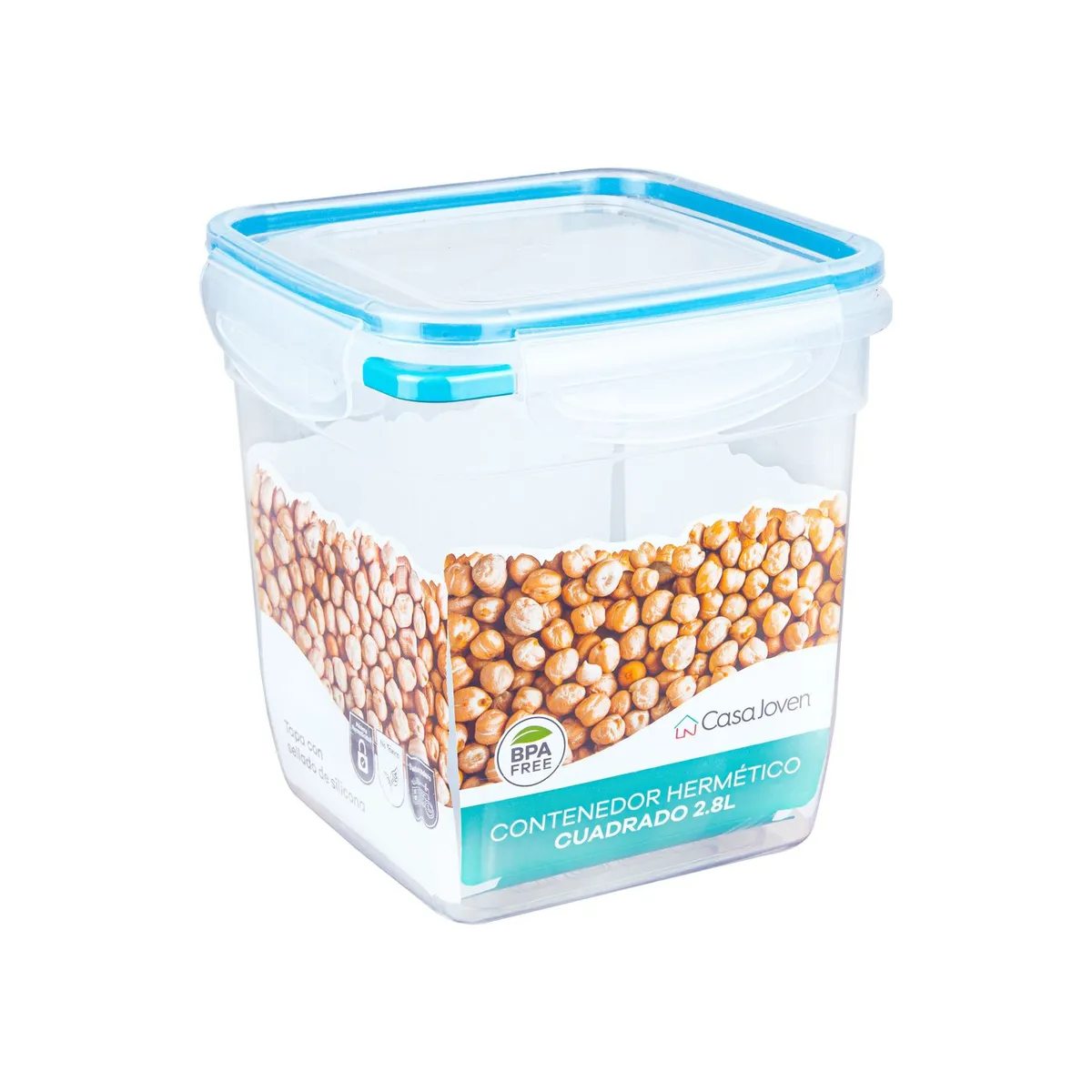 Casa Joven - Contenedor Hermético Cuadrado 2.8L