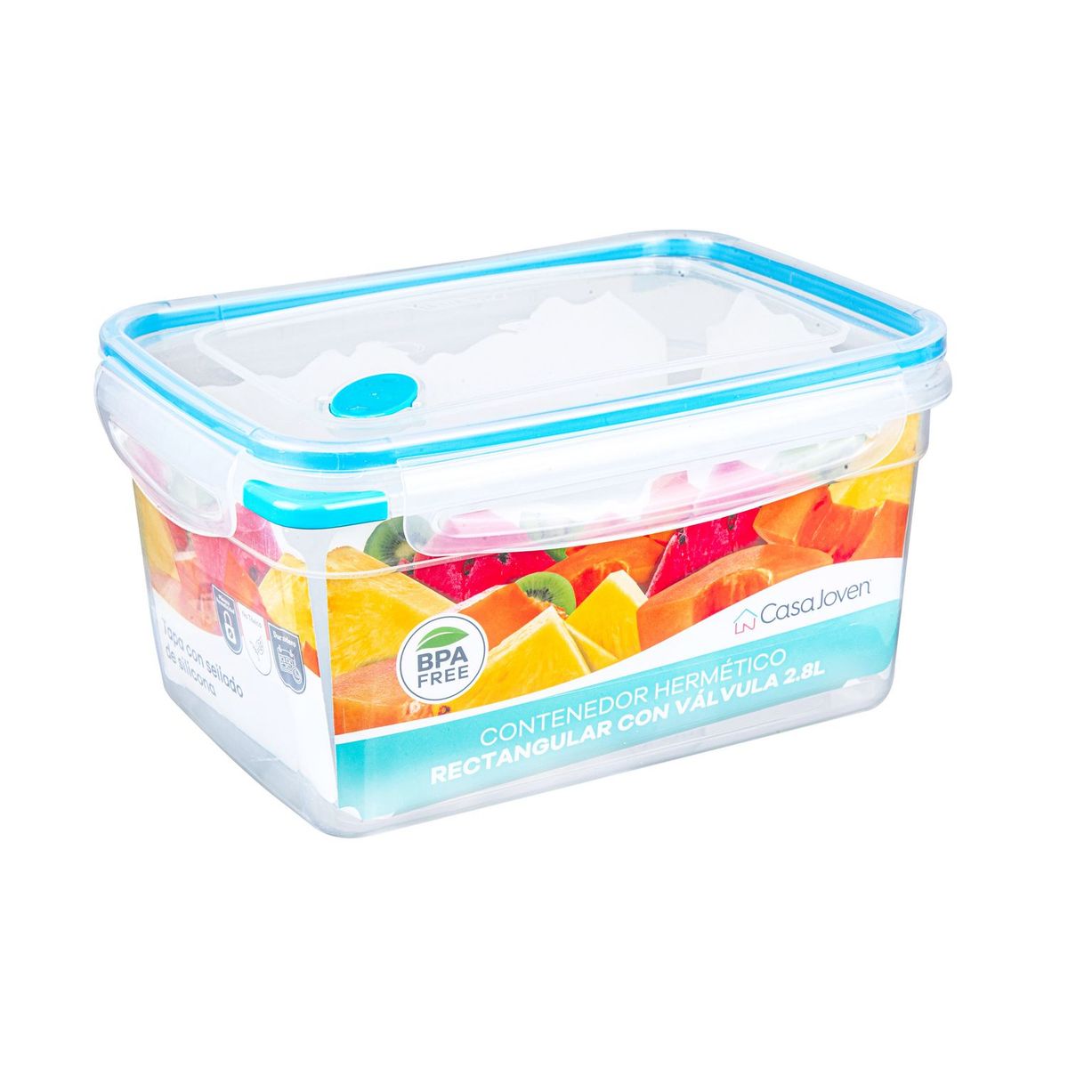 Casa Joven - Contenedor Hermético Rectangular con Val 2.8L