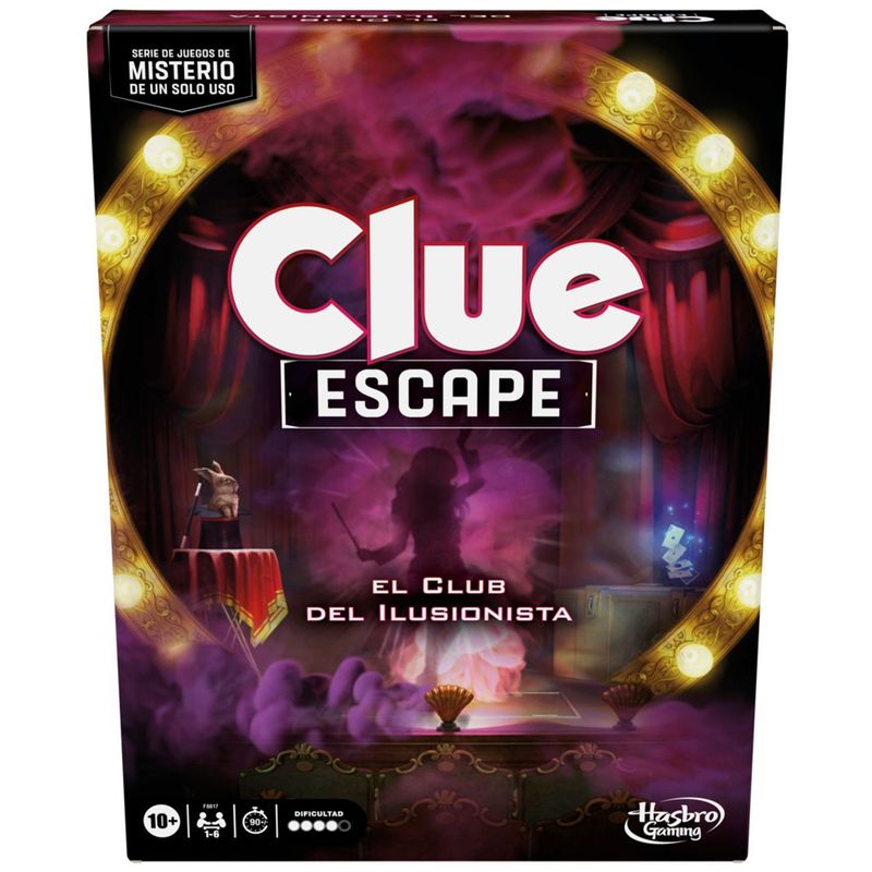  - Juego de Mesa Hasbro Gaming Clue Escape El Club del Ilusionista