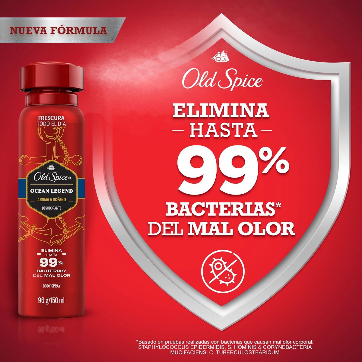 OLD SPICE - Desodorante en Spray Old Spice Ocean Legend Envase 150 mL