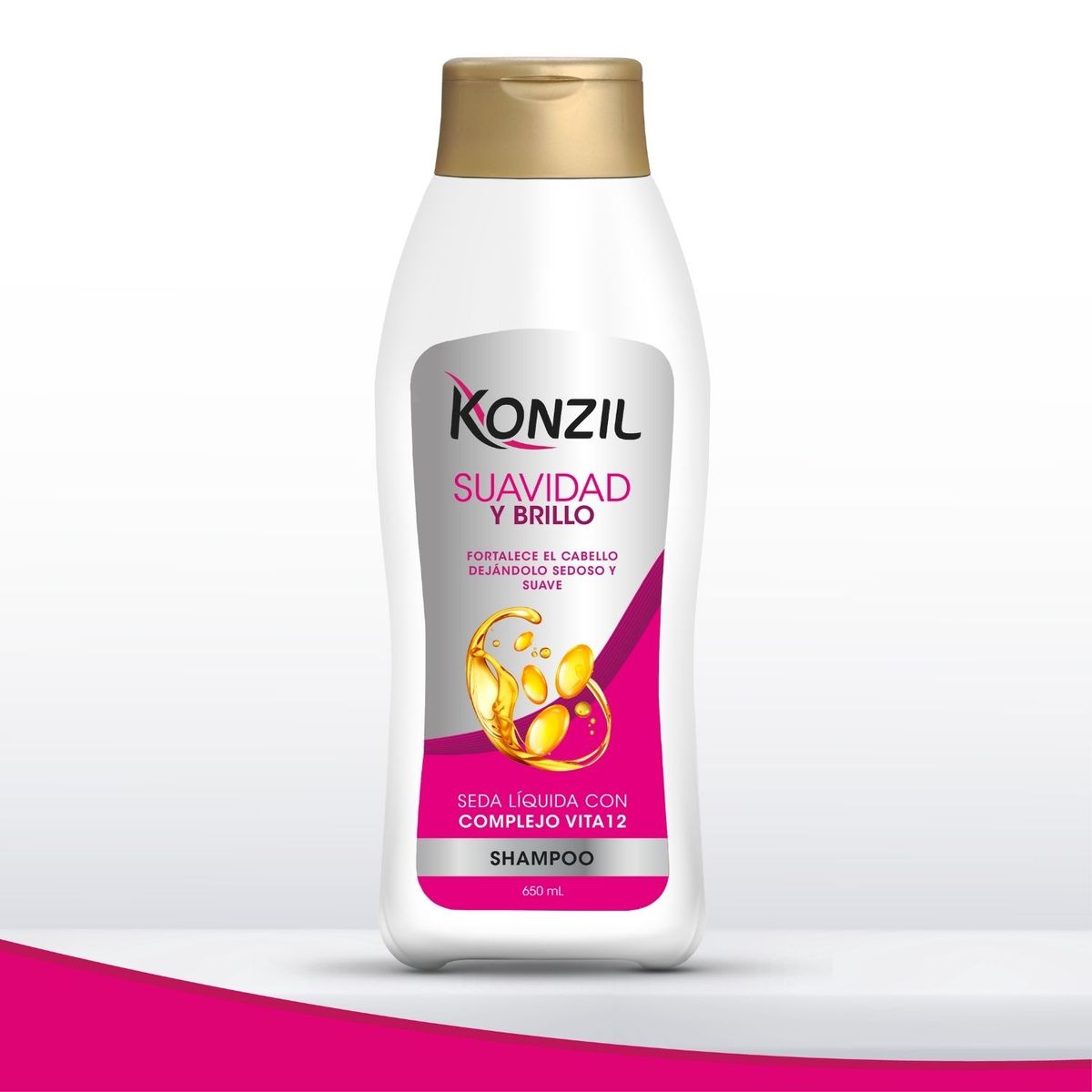 KONZIL - Shampoo Konzil Suavidad Y Brillo Seda Liquida Botella 650 mL