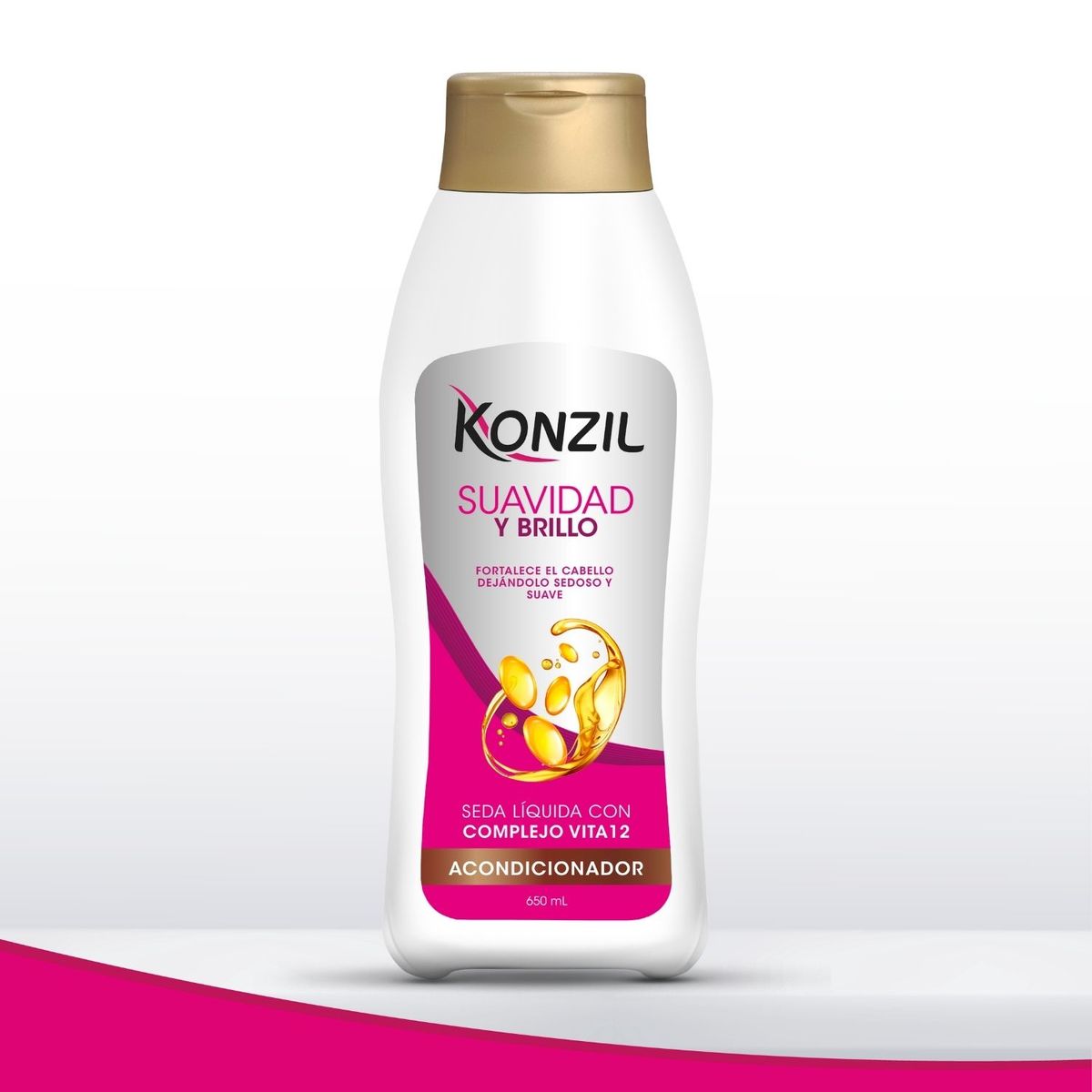 KONZIL - Acondicionador Konzil Suavidad Y Brillo Seda Liquida Botella 650 mL