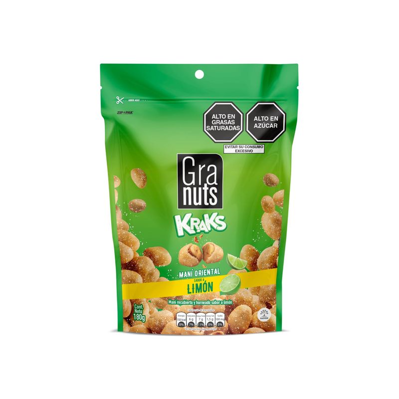 GRANUTS KRAKS - Snacks Granuts Kraks Limón Bolsa 180 g
