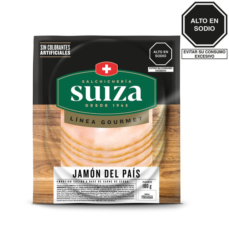 SUIZA - JAMON DEL PAIS SUIZA X 180G